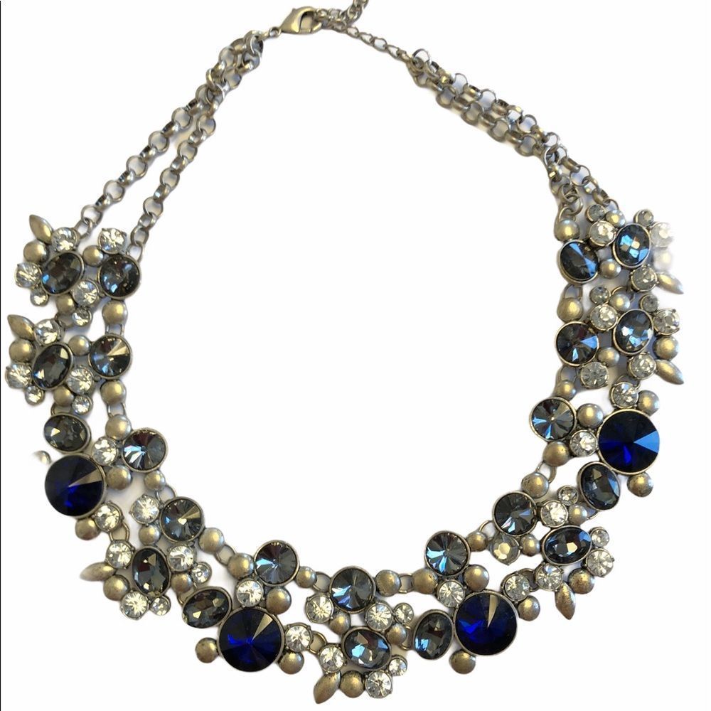21 inch long statement 2 inches wide rhinestones